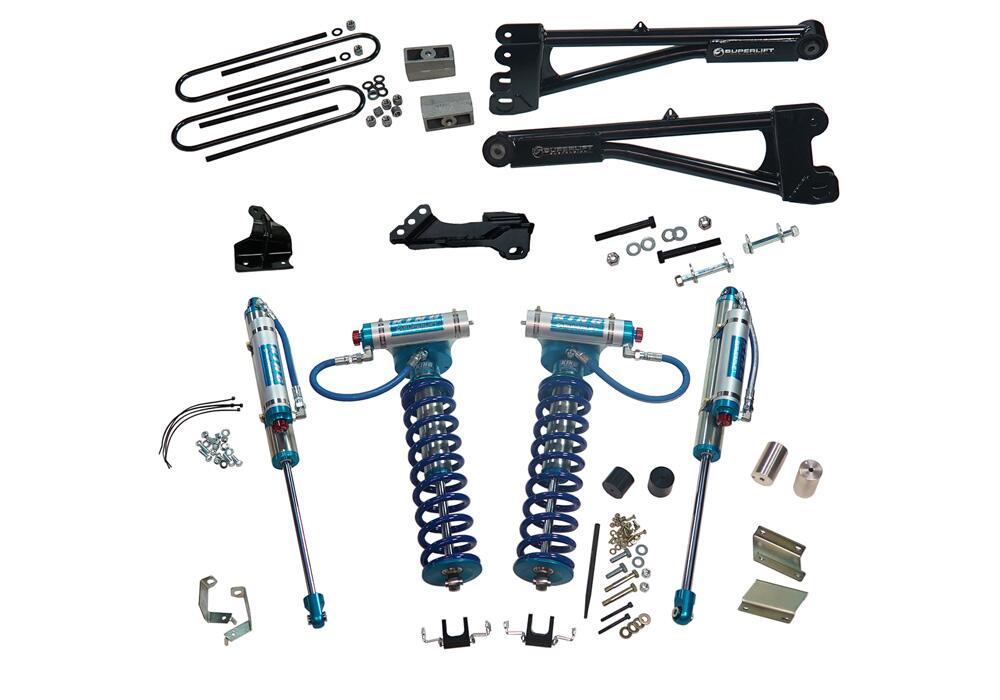 4 Inch Lift Kit 2011-2016 Ford F-250 and F-350 Super Duty 4WD Diesel Engine with Replacement Radius Arms and Shocks Superlift