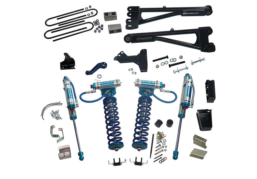 6 Inch Lift Kit 2011-2016 Ford F-250 and F-350 Super Duty 4WD with Replacement Radius Arms, King Coilovers and King rear Shocks Superlift