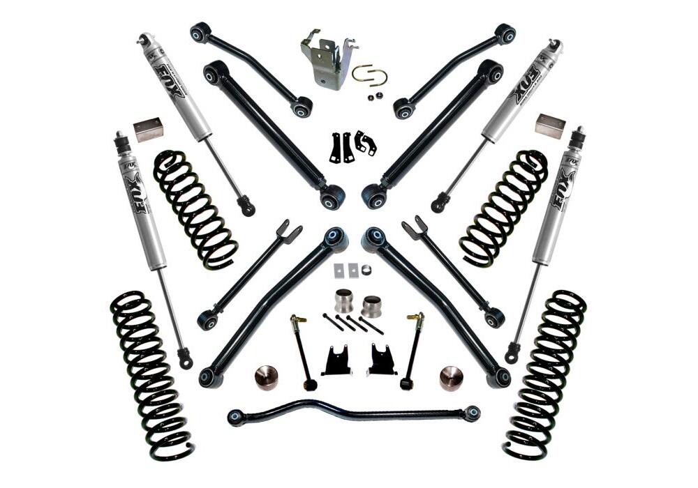 4 Inch Lift Kit 2007-2017 Jeep Wrangler JK 2 Door with Reflex Control Arms and Shocks Superlift