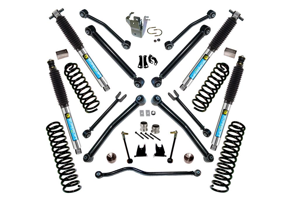 4 Inch Lift Kit 2007-2018 Jeep Wrangler JK Unlimited with Reflex Control Arms and Shocks Superlift