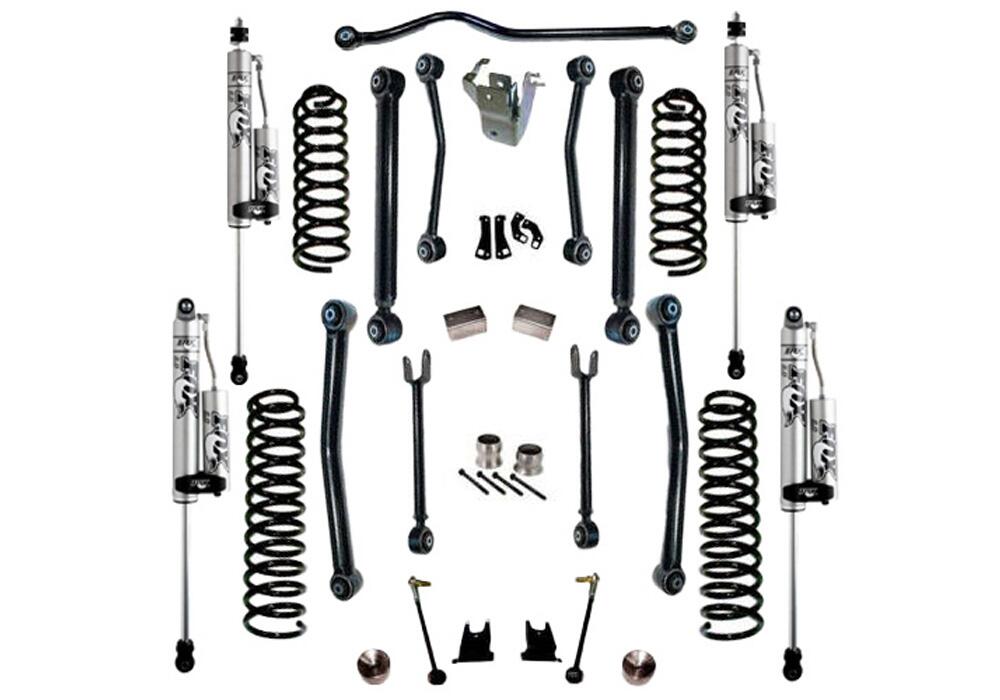 4 Inch Lift Kit 2007-2017 Jeep Wrangler JK Unlimited with Reflex Control Arms and Shocks Superlift