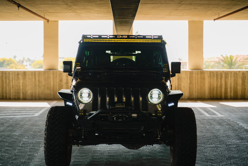 2018 2025 Jeep Gladiator JT Wrangler JL JLU A Pillar Dual Light Pod Mounts DV8 Offroad