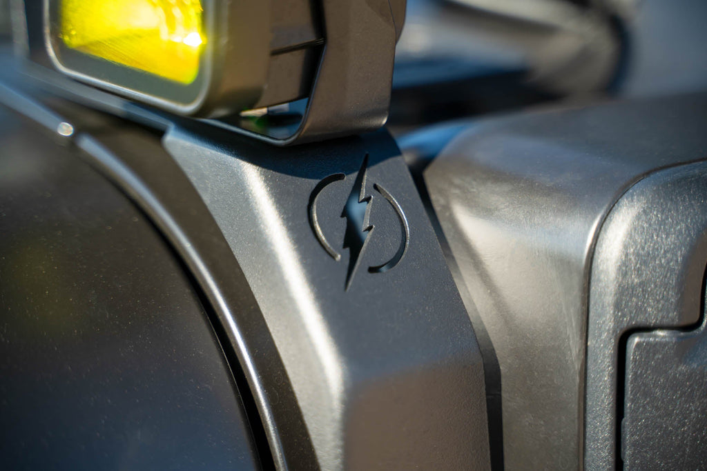 2020 2025 Jeep Wrangler JL JLU 4xe Gladiator JT Dual Light Pod Mounts DV8 Offroad