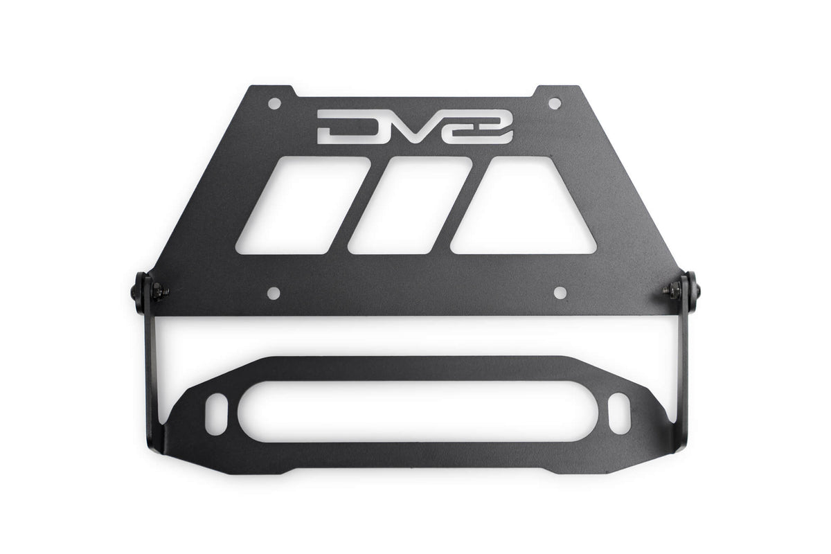 Fairlead Mounted Flip Up License Plate Bracket DV8 Offroad
