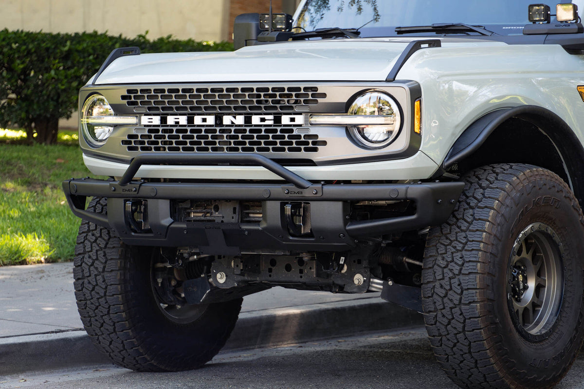 2021 2024 Ford Bronco Factory Front Bumper Side License Relocation Bracket DV8 Offroad