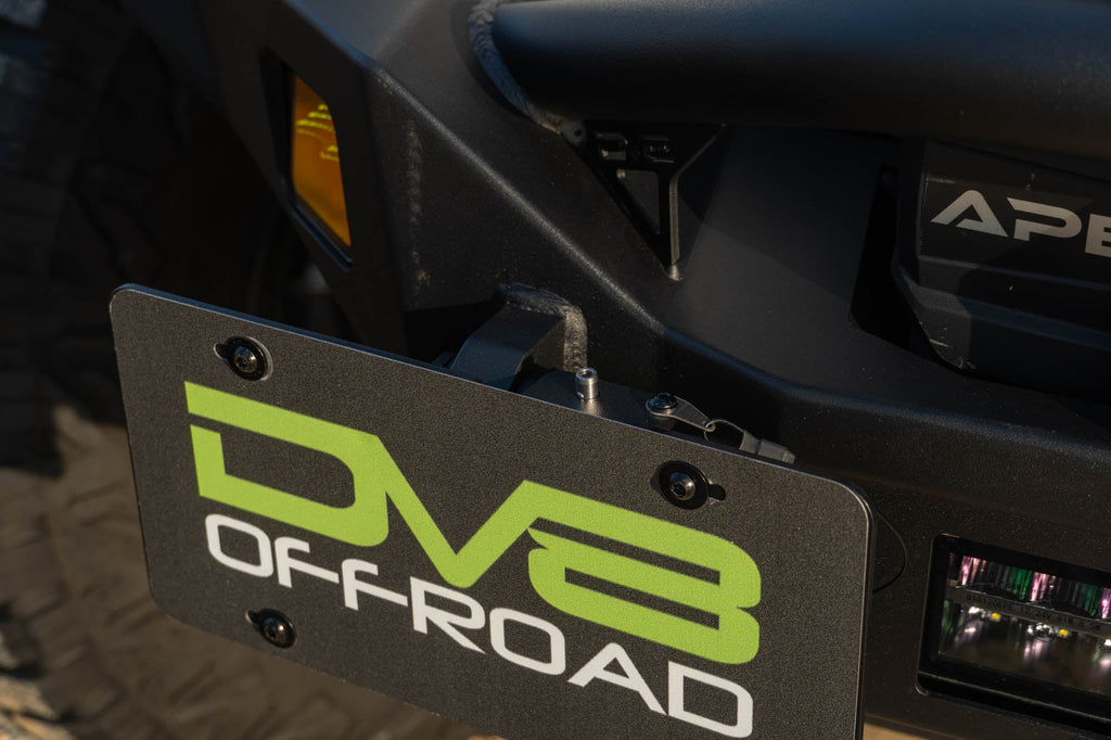 Universal Quick Release D Ring License Plate Mount DV8 Offroad