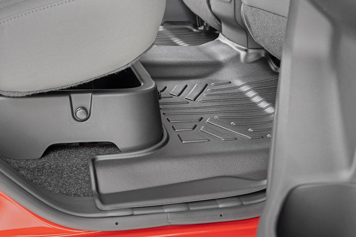 Floor Mats FR & RR Crew Cab Nissan Frontier 2WD/4WD (2008-2021) Rough Country