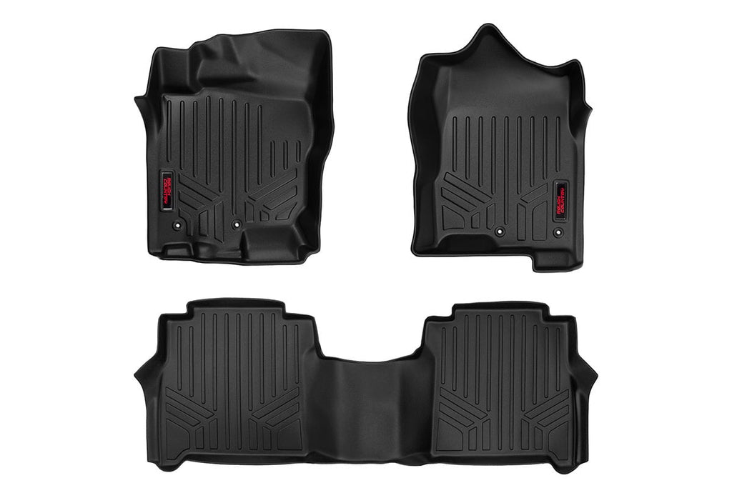 Floor Mats FR & RR Crew Cab Nissan Titan (17-24)/Titan XD (16-24) Rough Country
