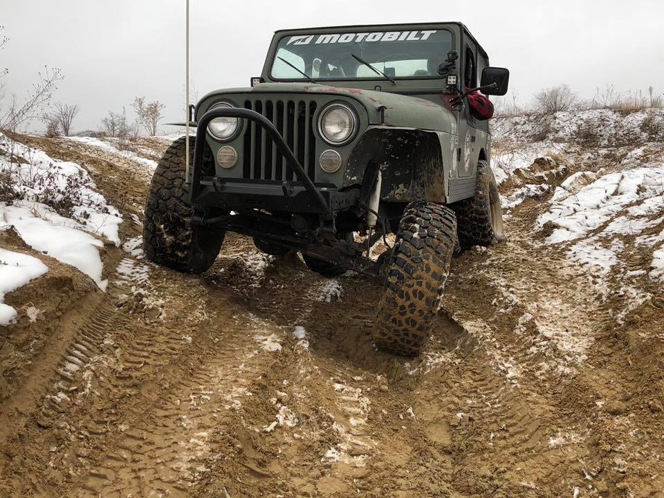 Jeep CJ Front Stubby Bumper Bare Steel Motobilt