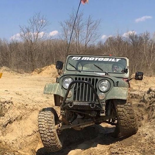 Jeep CJ Front Stubby Bumper Bare Steel Motobilt