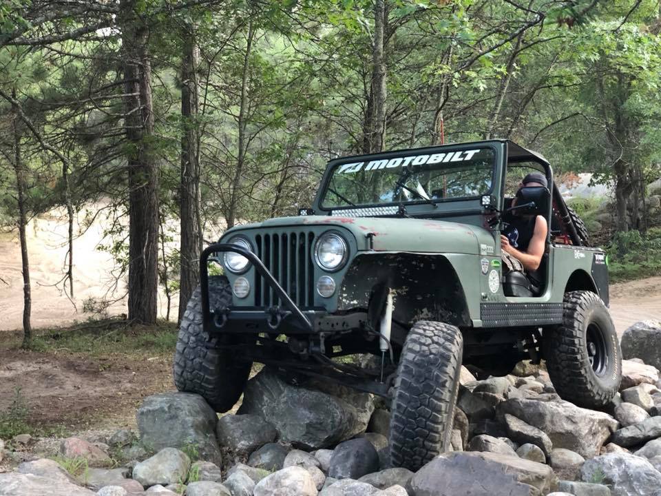Jeep CJ Front Stubby Bumper Bare Steel Motobilt
