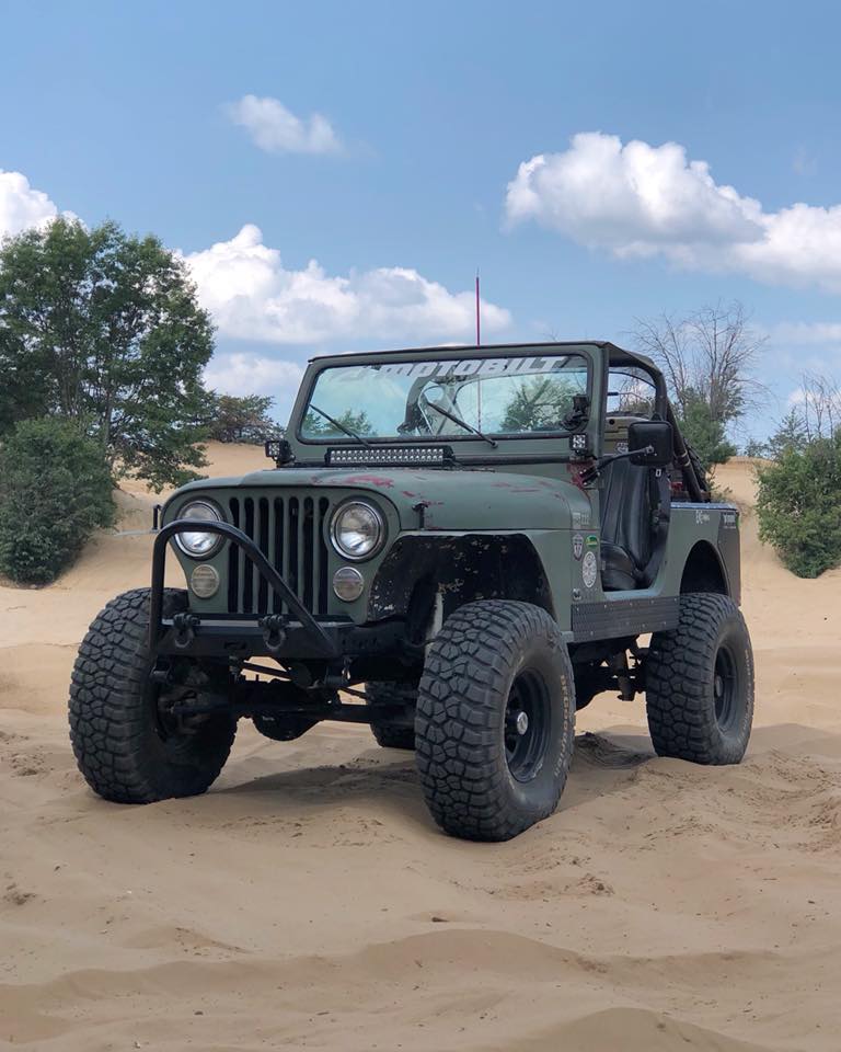 Jeep CJ Front Stubby Bumper Bare Steel Motobilt