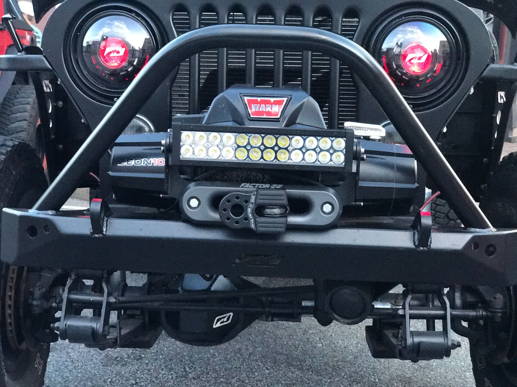 Jeep CJ Mid Width Front Bumper Bare Steel Motobilt