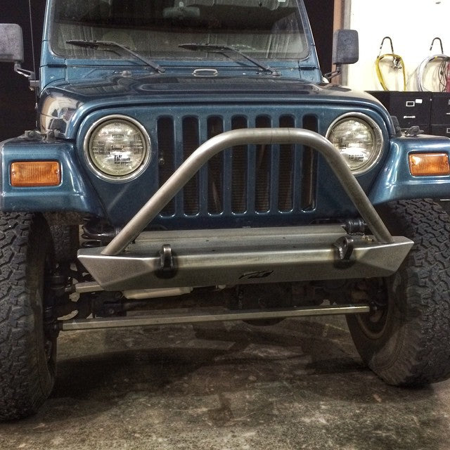 Jeep YJ / TJ / LJ Mid-Width Front Bumper Bare Steel Motobilt