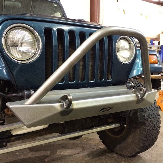 Jeep YJ / TJ / LJ Mid-Width Front Bumper Bare Steel Motobilt