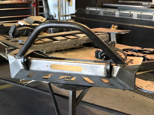 Jeep YJ TJ LJ Front Bumper Bare Steel Motobilt