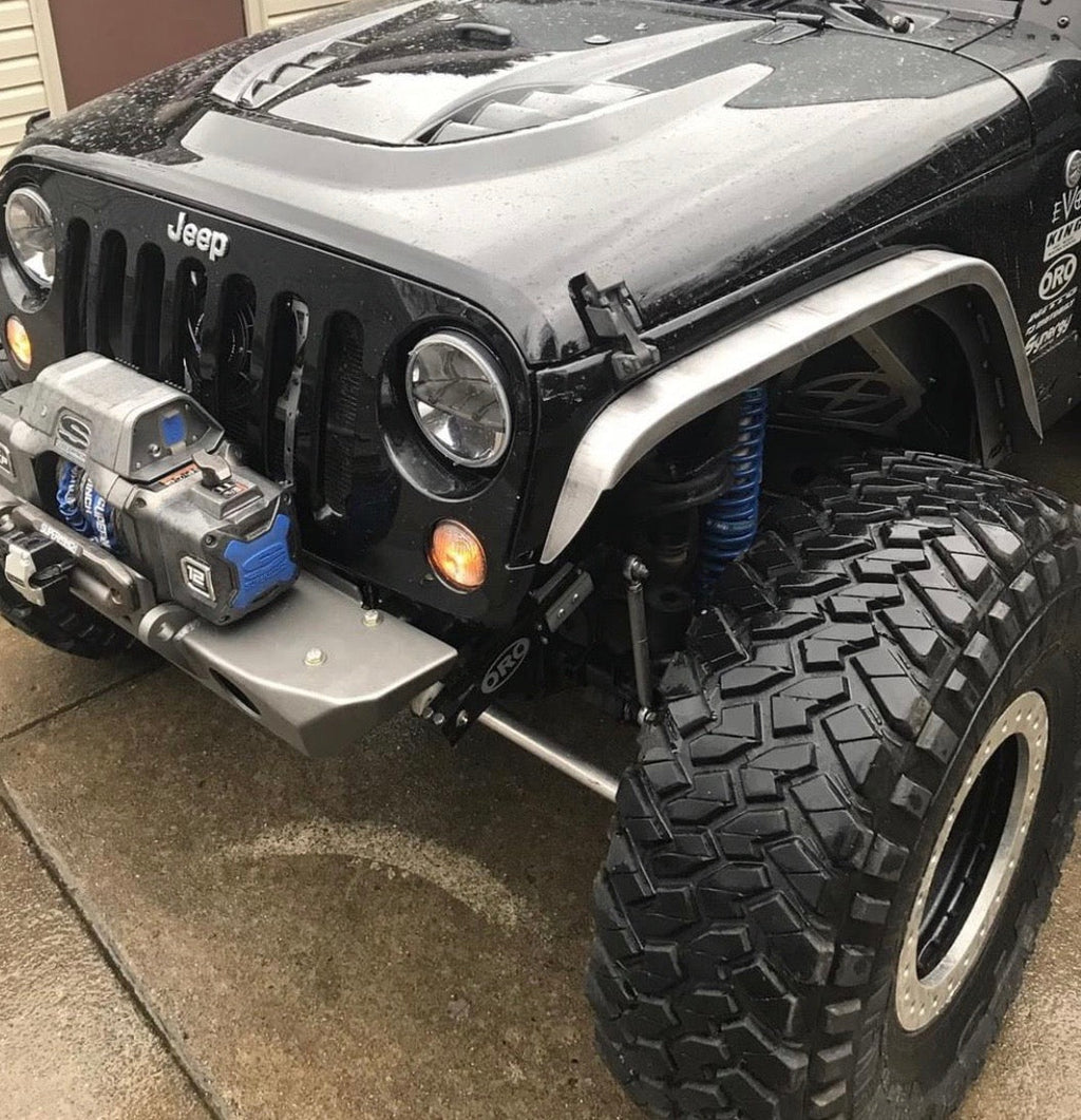 Aluminum Crusher 2 Inch Front Fenders for Jeep JK / JKU Motobilt