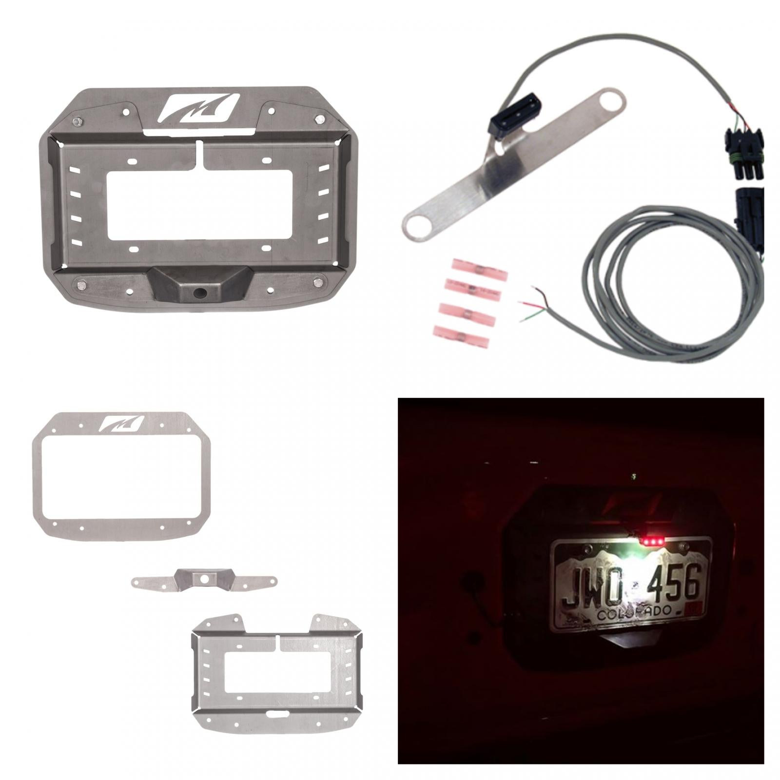 Jeep JL Spare Tire Delete Tag Mount and Tag Light 2018 Wrangler JL Motobilt