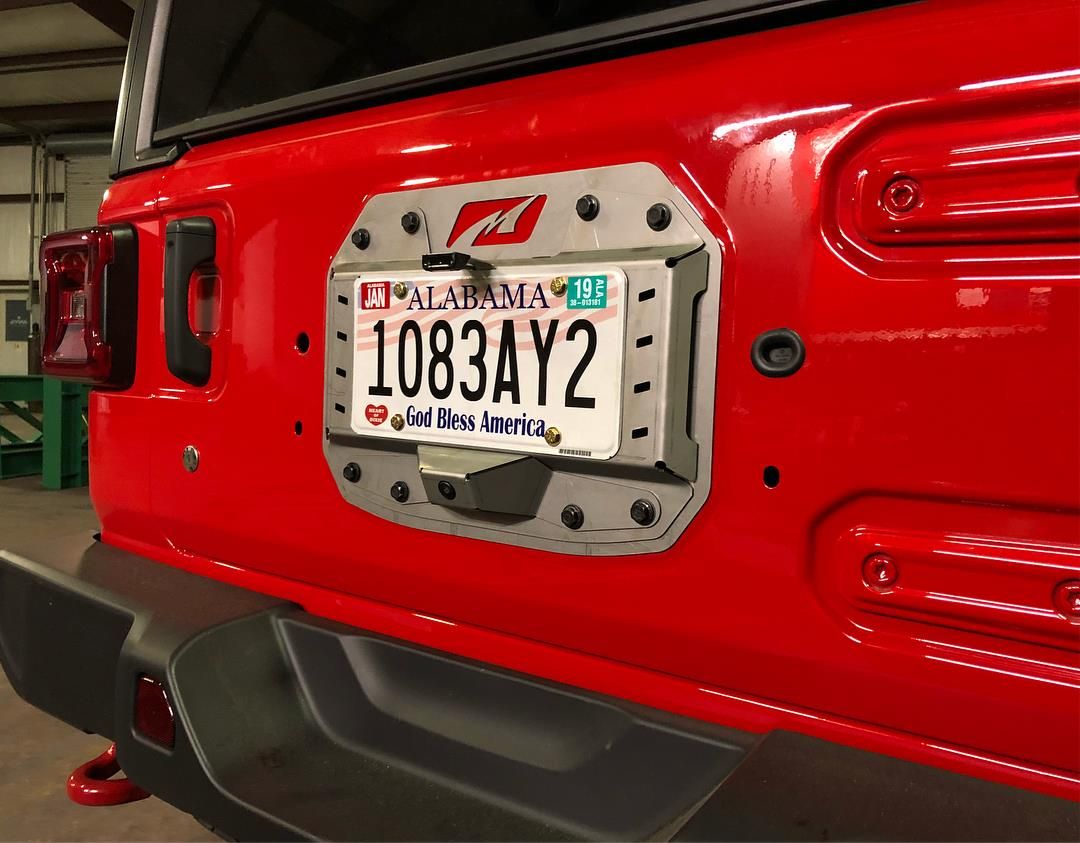 Jeep JL Spare Tire Delete Tag Mount and Tag Light 2018 Wrangler JL Motobilt