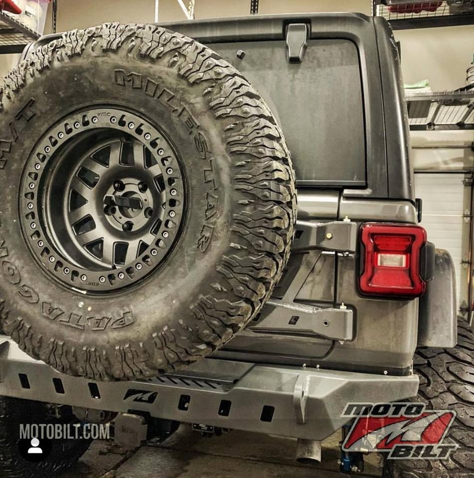 Jeep JL Rear Bumper Crusher With Spare Tire Cut Out 2018 Wrangler JL Motobilt