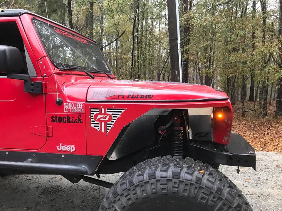 Jeep TJ Fenders 0 Inch Flare High Line 97-06 Wrangler TJ/LJ Pair Motobilt