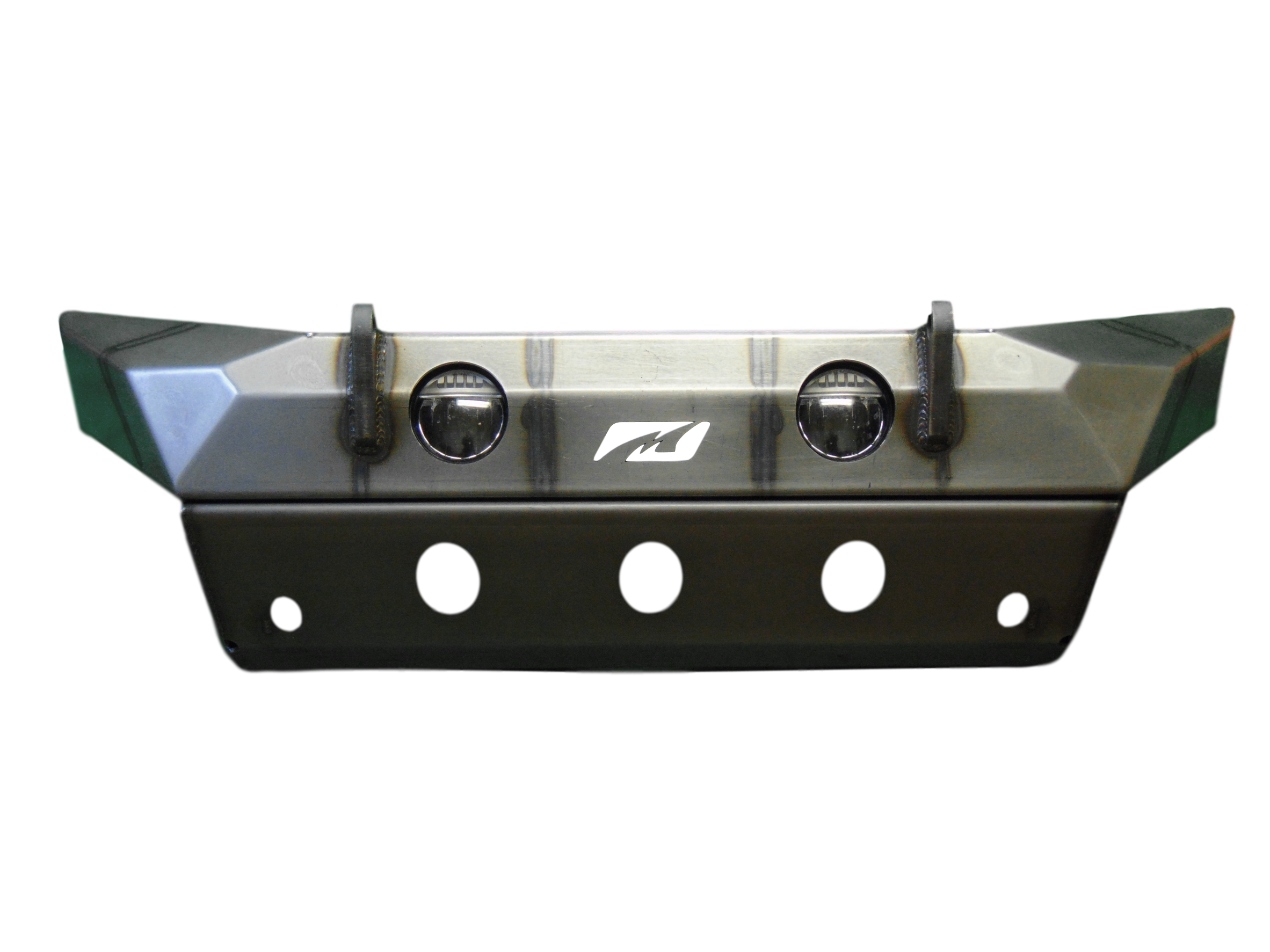 Jeep JL Front Bumper With Skid Plate 18+ Wrangler JL W/Fog Light Holes The Hammer Series Motobilt