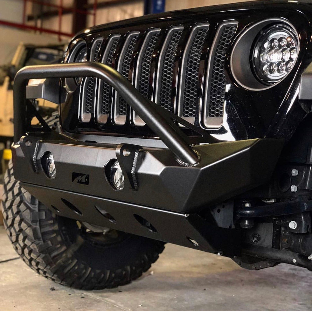 Jeep JL Front Bumper W/Stinger/Skid Plate 18+ Wrangler JL The Hammer Series Motobilt
