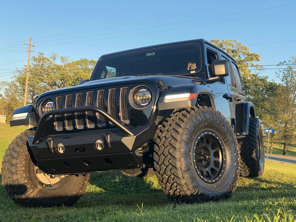 Jeep JL Front Bumper W/Stinger/Skid Plate 18+ Wrangler JL The Hammer Series Motobilt