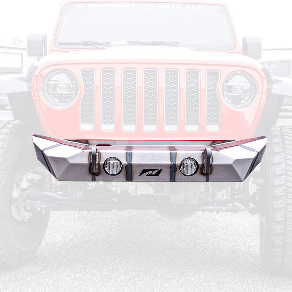 Jeep JL Front Bumper 18+ Wrangler JL W/Fog Light Holes The Hammer Series Motobilt