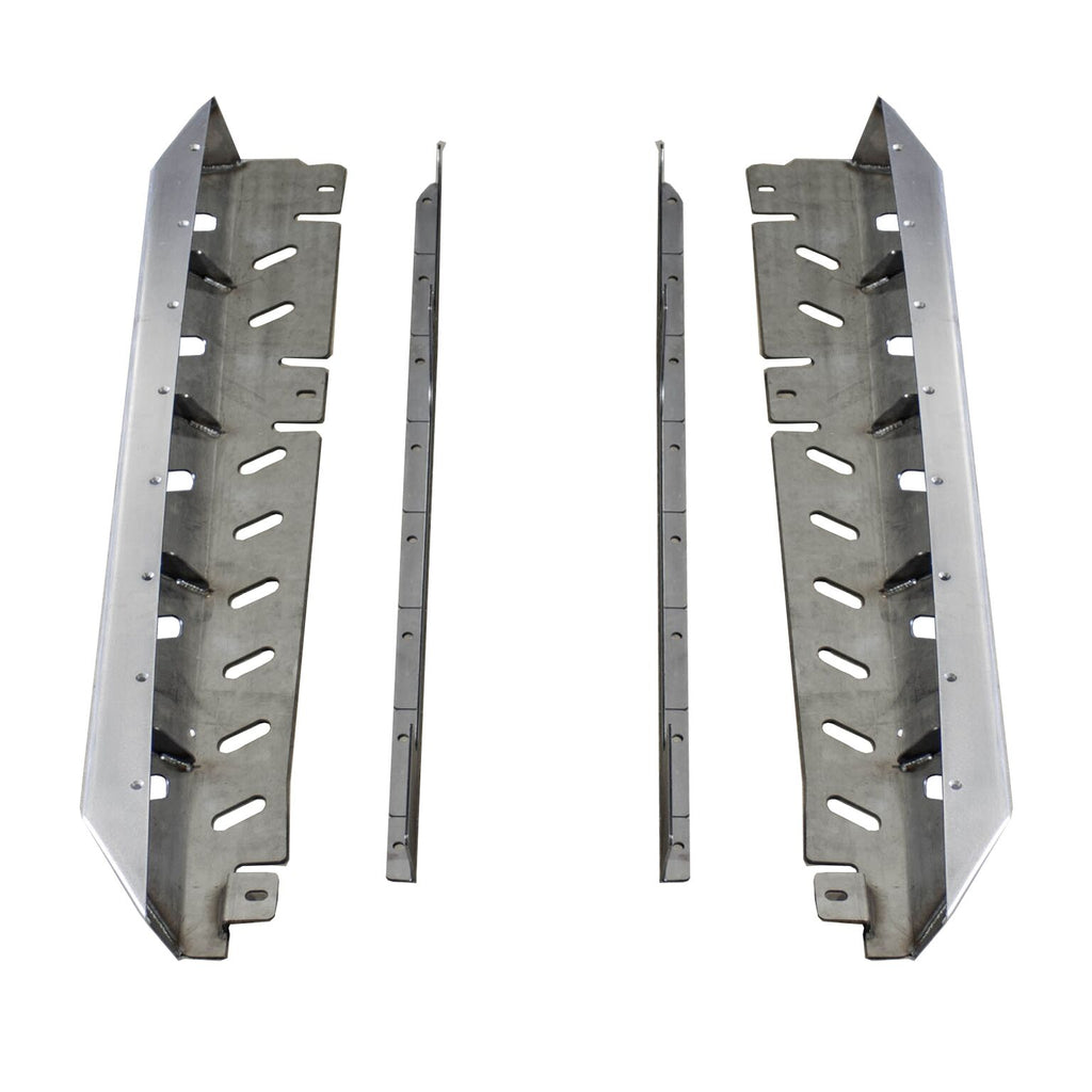 Jeep JL Unlimited Rocker Guards With Step 18 + Wrangler JL Crusher Series Bare Steel Motobilt