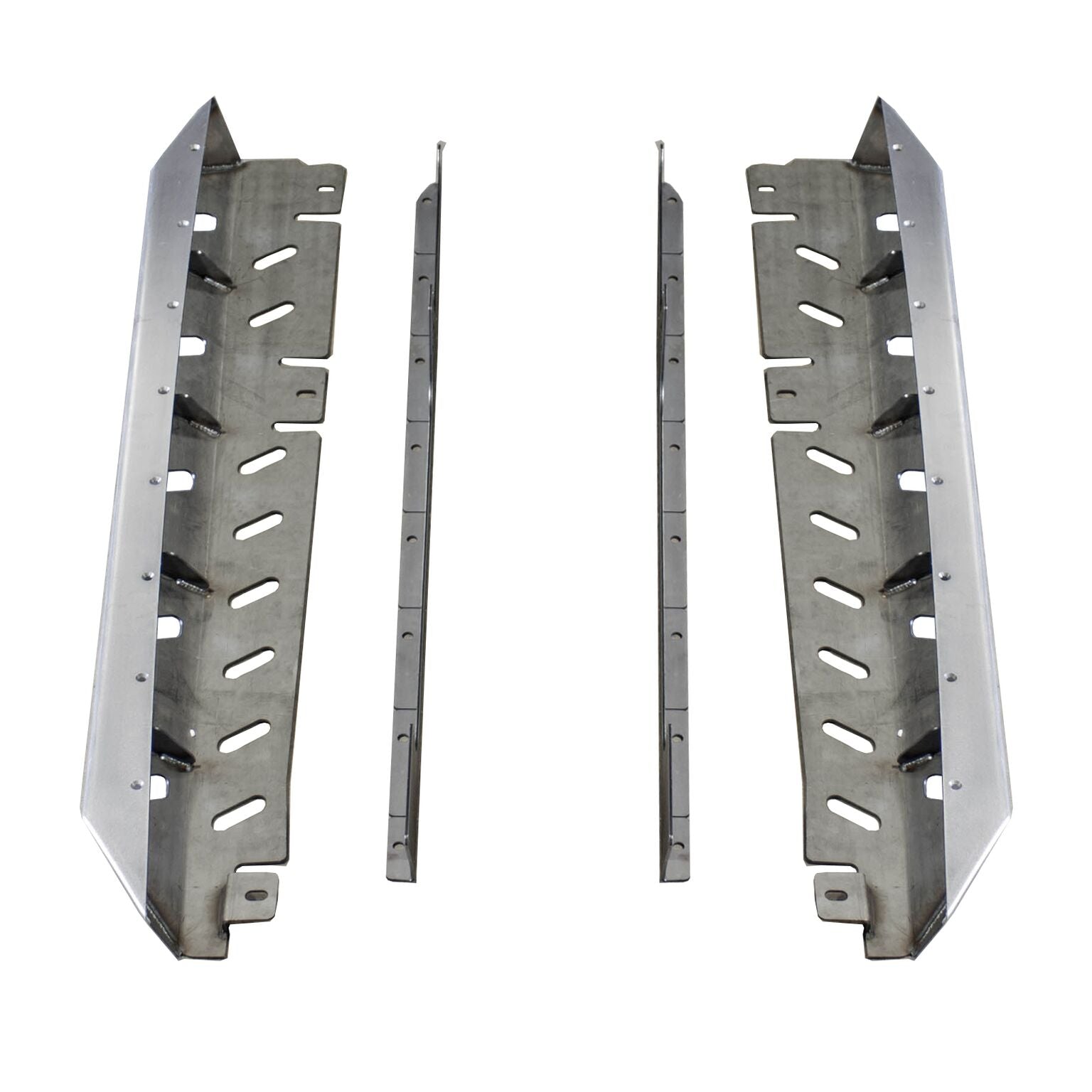 Jeep JL Unlimited Rocker Guards With Step 18 + Wrangler JL Crusher Series Bare Steel Motobilt