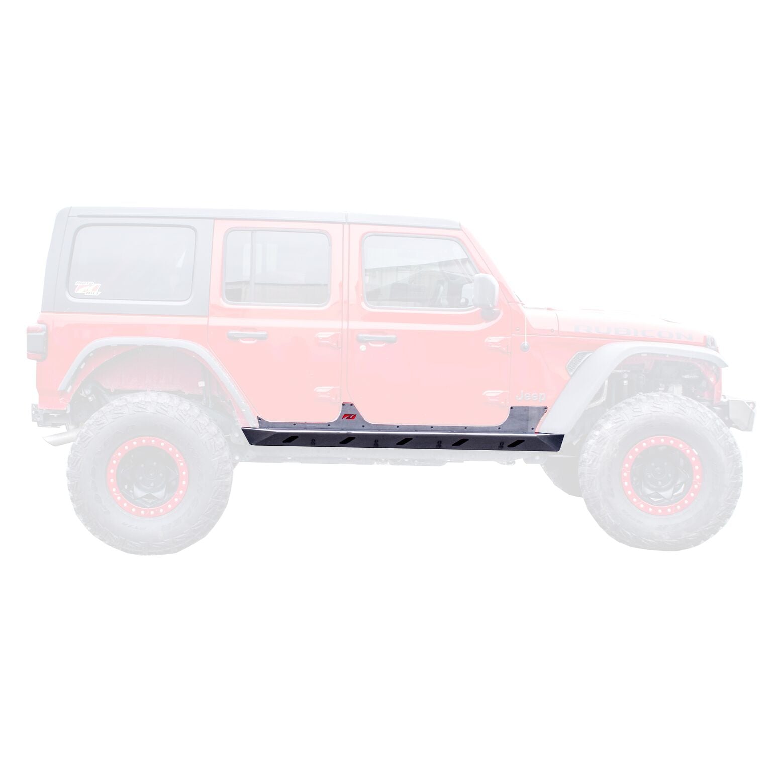 Jeep JL Unlimited Rocker Guards With Step 18 + Wrangler JL Crusher Series Bare Steel Motobilt