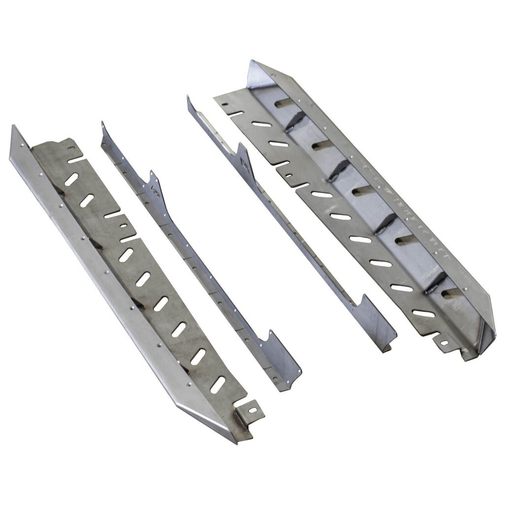 Jeep JL Unlimited Rocker Guards With Step 18 + Wrangler JL Crusher Series Bare Steel Motobilt