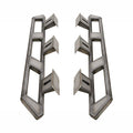 Frame Mounted Rocker Guards For 4 Door Jeep JL Bare Steel Motobilt