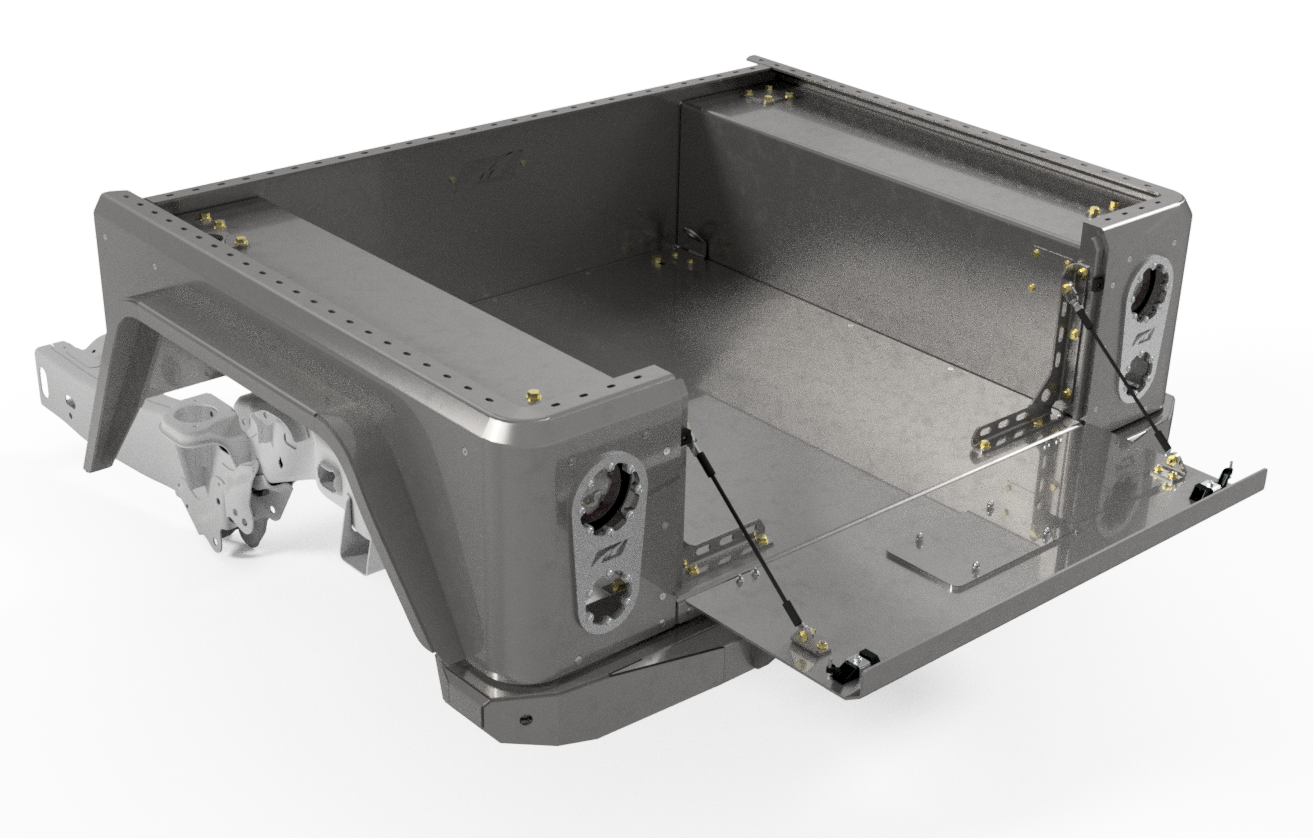 Bobbed Replacement Bed for Jeep Gladiator Motobilt