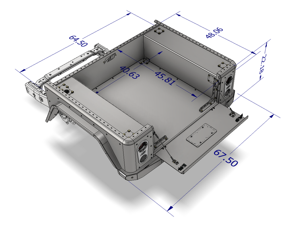 Bobbed Replacement Bed for Jeep Gladiator Motobilt