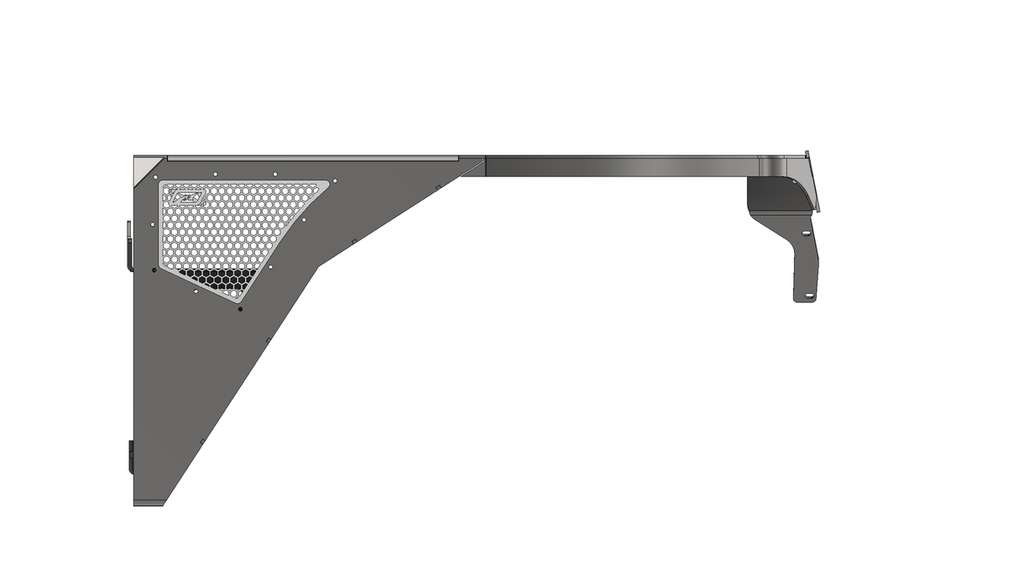 Aluminium Highline Front Fender 0 Inch Flare for Jeep YJ Motobilt