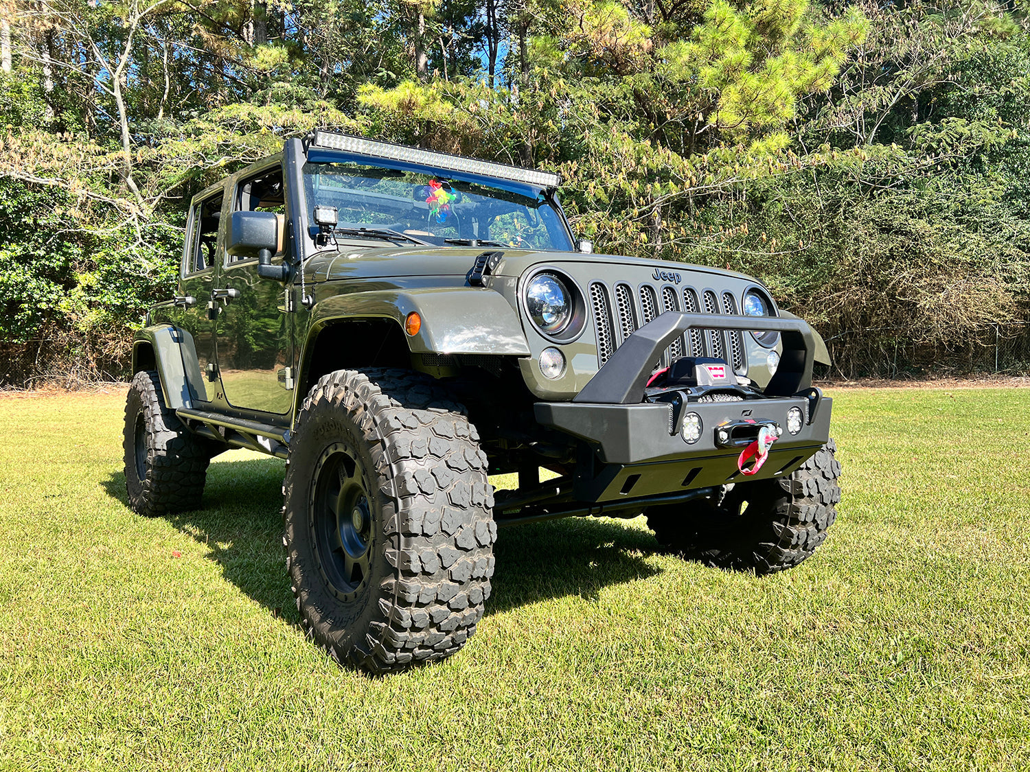 Crusher HD Front Bumper for Jeep JK/JKU with BullBar and Skidplate Motobilt