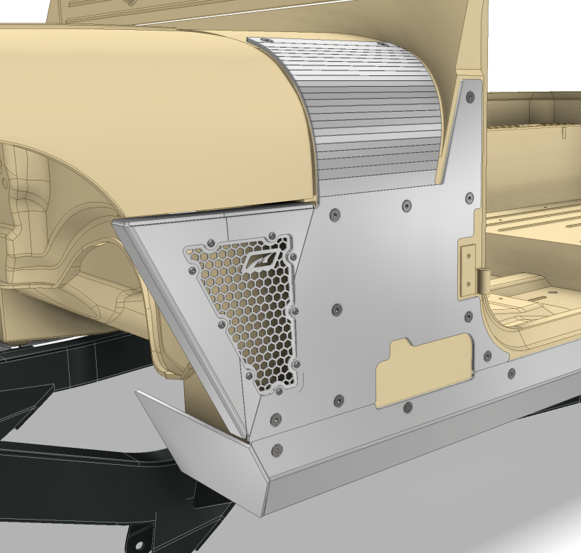 Aluminum Cowl and Mini Fender Armor for 1986-1995 Jeep Wrangler YJ