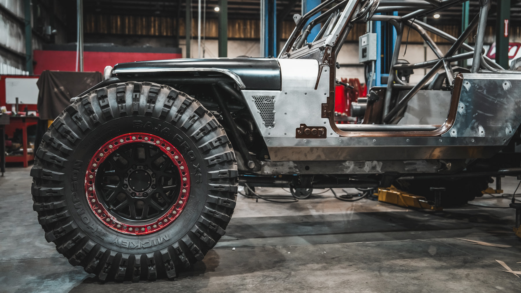 Steel Cowl and Mini Fender Armor for 1986-1995 Jeep Wrangler YJ