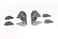 Dual Front Lower Shock Mounts SD60 Bare Steel Motobilt