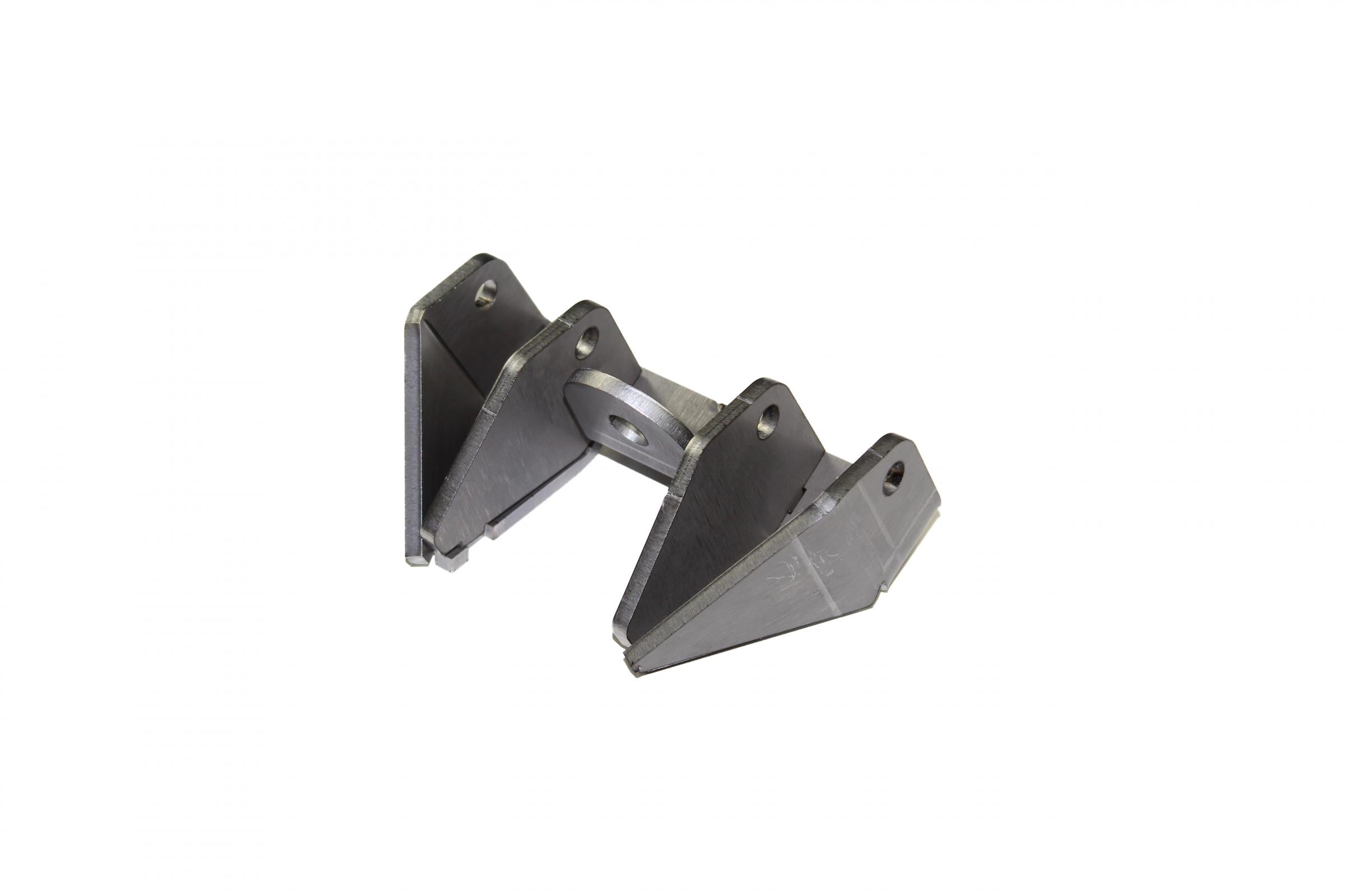 Dual Front Lower Shock Mounts SD60 Bare Steel Motobilt