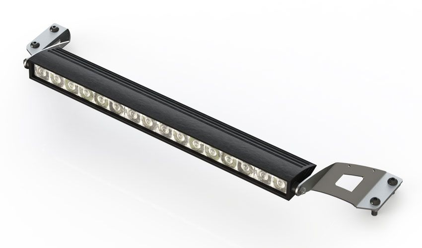 Jeep JK 20 Inch LED Single Row Hood Mounts 07-18 Wrangler JK Motobilt