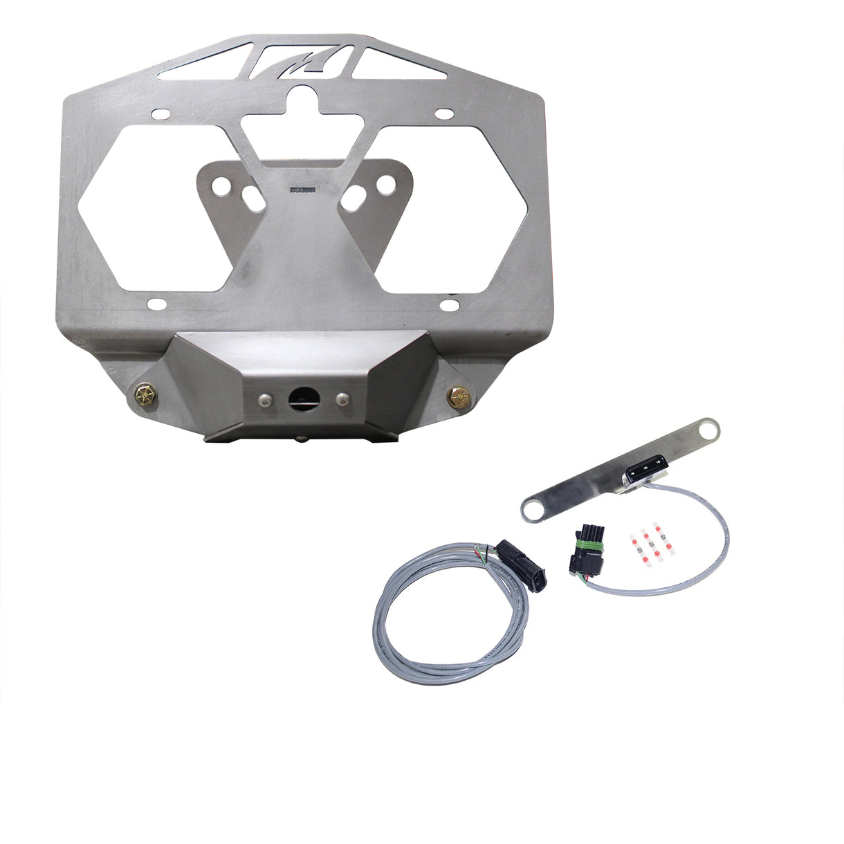Spare Tire License Plate Relocation Kit w/ Camera Mount and Tag Light for Jeep JL Motobilt