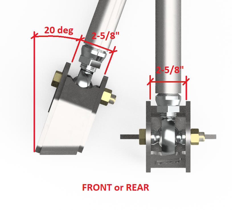 MB2124 Rockwell Axle Lower Link Plate Kit