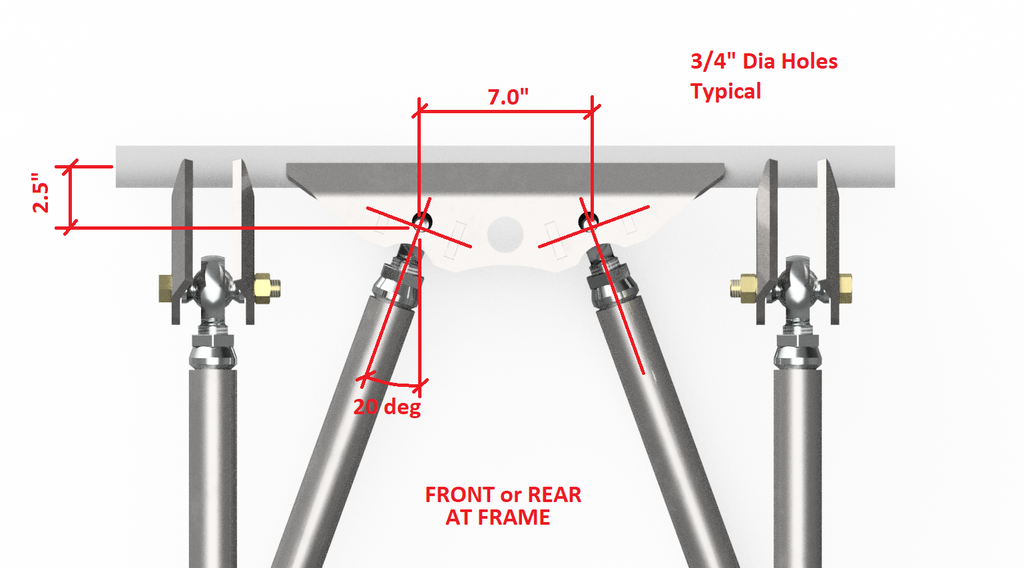 MB2124 Rockwell Axle Lower Link Plate Kit