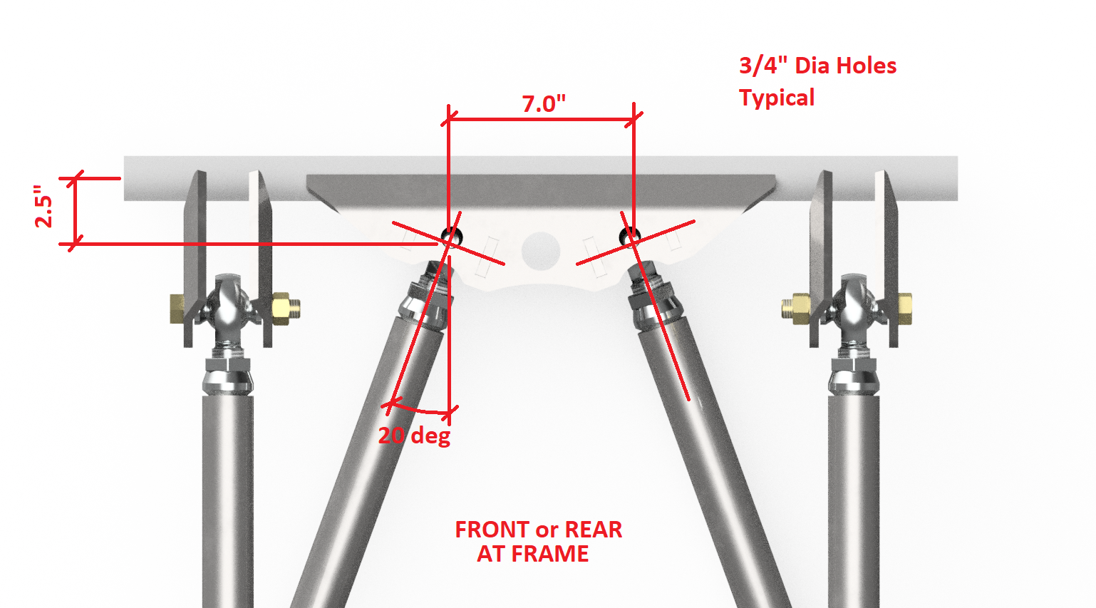MB2124 Rockwell Axle Lower Link Plate Kit