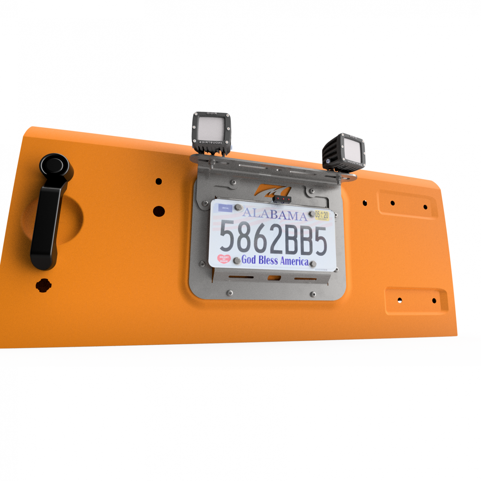 MB2130 Light Mount for JK Tag Mount MB1044 Raw Steel