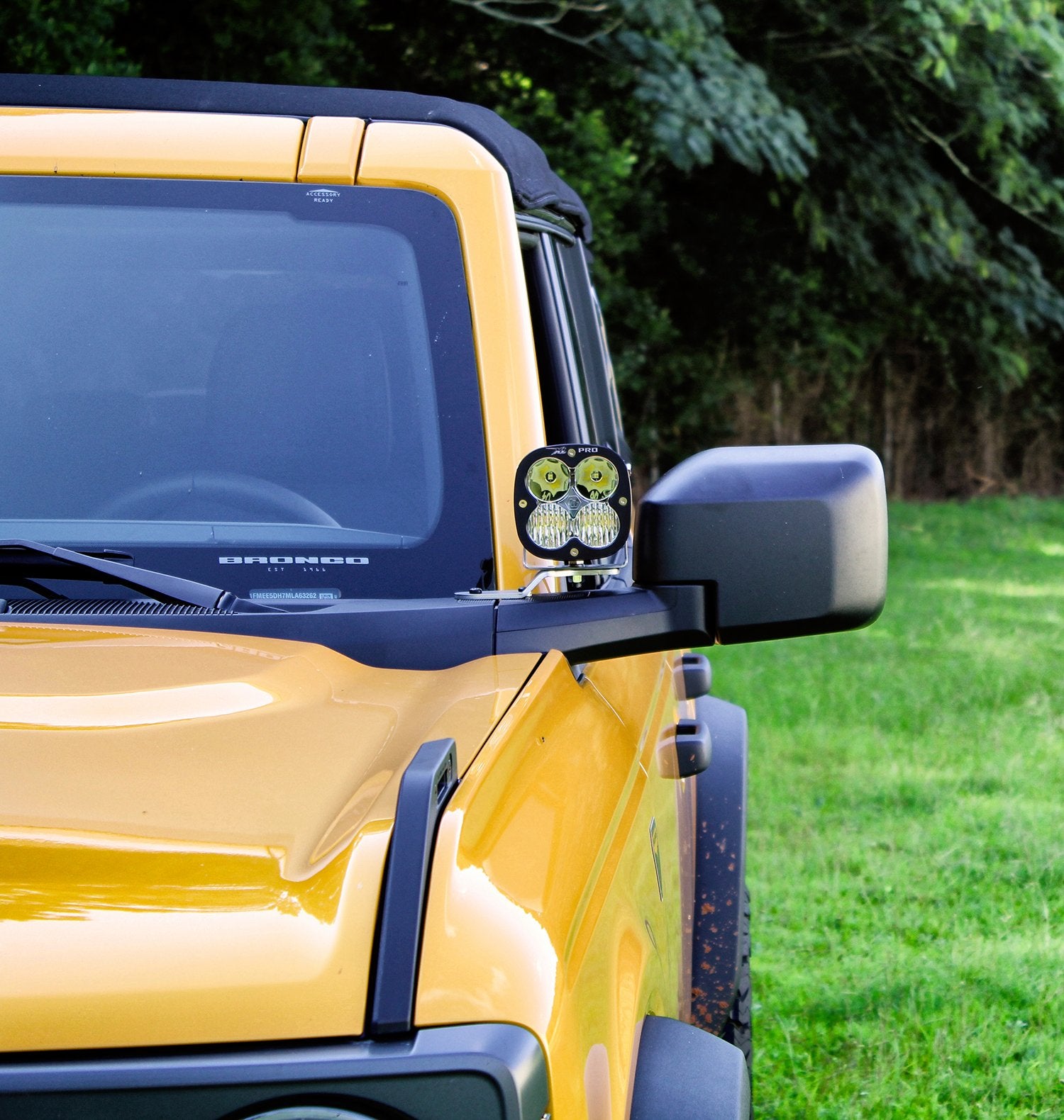 A-Pillar LED Light Mount For 2021 Ford Bronco Bare Steel Motobilt