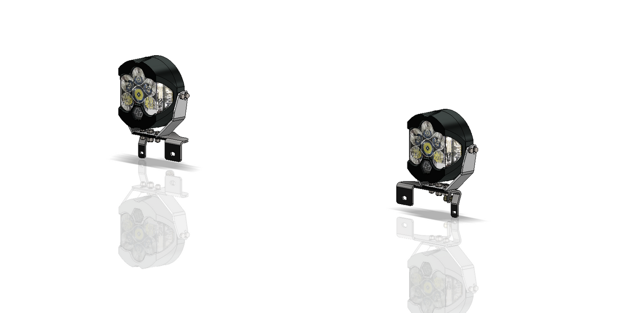 Headlight Bracket Kit for Baja Designs LP6 for Jeep JK Motobilt